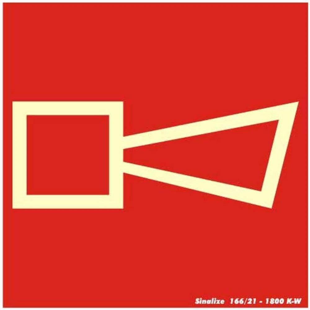 Placa de Pvc Fotoluminescente Autoadesiva 15x15 Alarme Sonoro 350 Ac Sinalize Placa Fotolum.15x