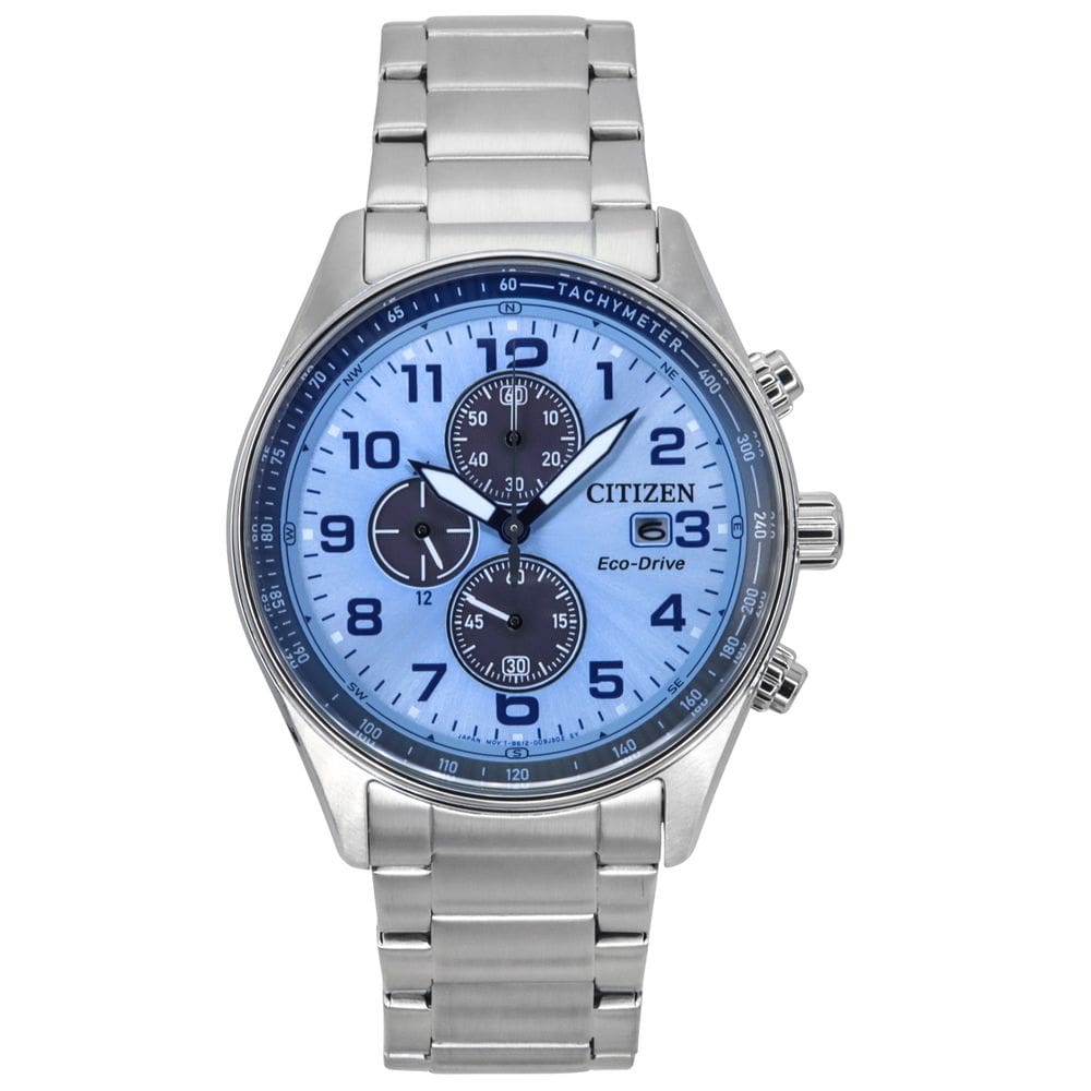 Relógio Citizen Eco-Drive Chronograph Blue Dial 100m CA0770-72M