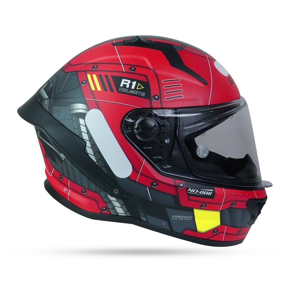 Capacete Gp Tech Pilot Star Trek Vermelho Fosco