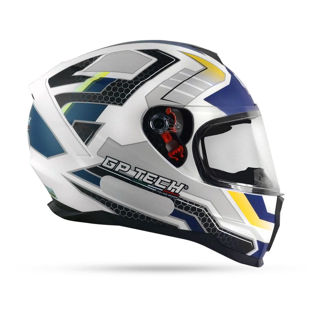 Capacete Gp Tech Fosco Ultra Sv Space Branco/Azul