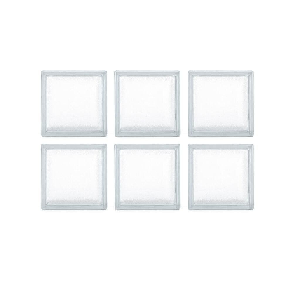 Tijolo de Vidro Modaza Tangerine 19x19x8cm - 6 Peças