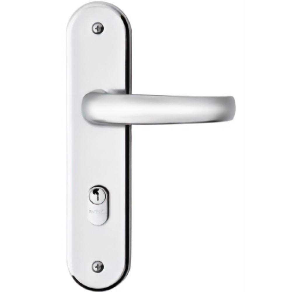 Fechadura Inox Line de 40 Mm Maçaneta Em Zamac 272 Espelho Em Aço Inox 03272a4ca Papaiz Fech.int