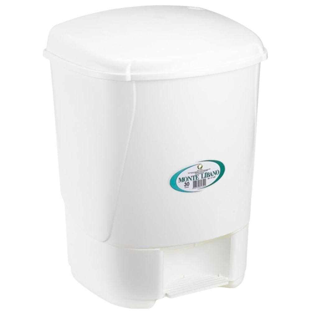 Lixeira Grande de Plástico com Pedal de 30 Litros Lp1340 Monte Libano Lixeira Grande 30 Litros