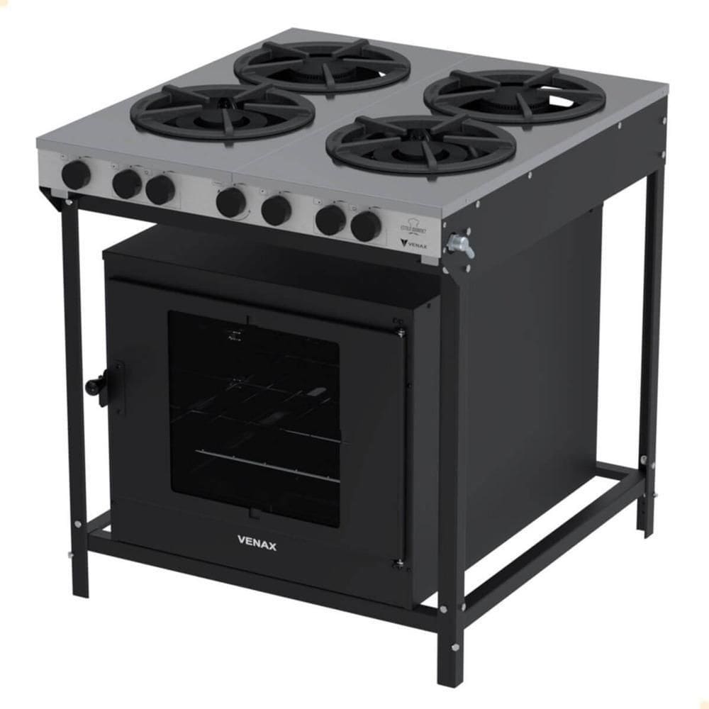 Fogão Industrial Venax Gás 4 Bocas Mesa Em Inox Ffi 430-2 Gourmet 16418