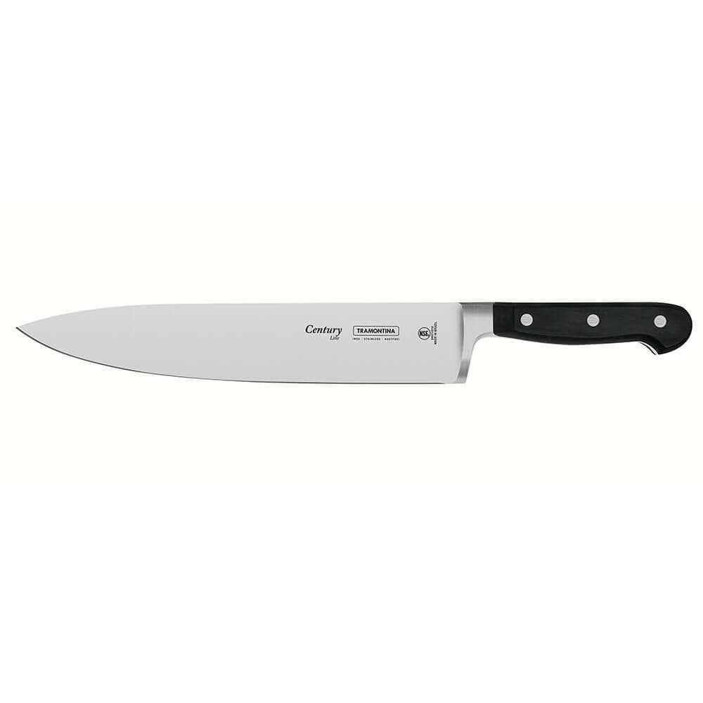 Faca Chef Tramontina Century Lâmina Em Aço Inox Cabo De Policarbonato E Fibra De Vidro 10” 24011110
