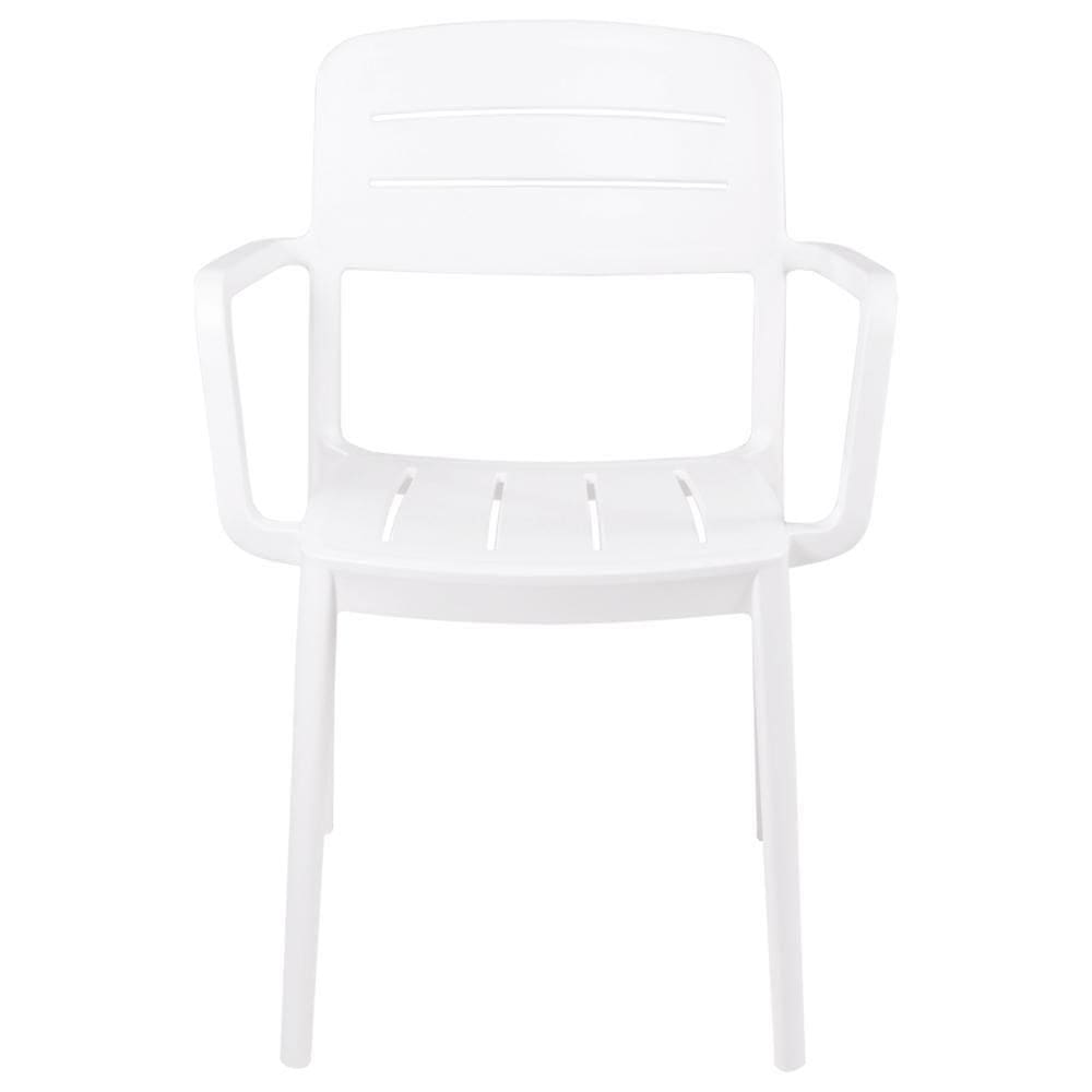 Cadeira Tramontina Amélia Em Polipropileno Cor Branco Com Braços 92099010