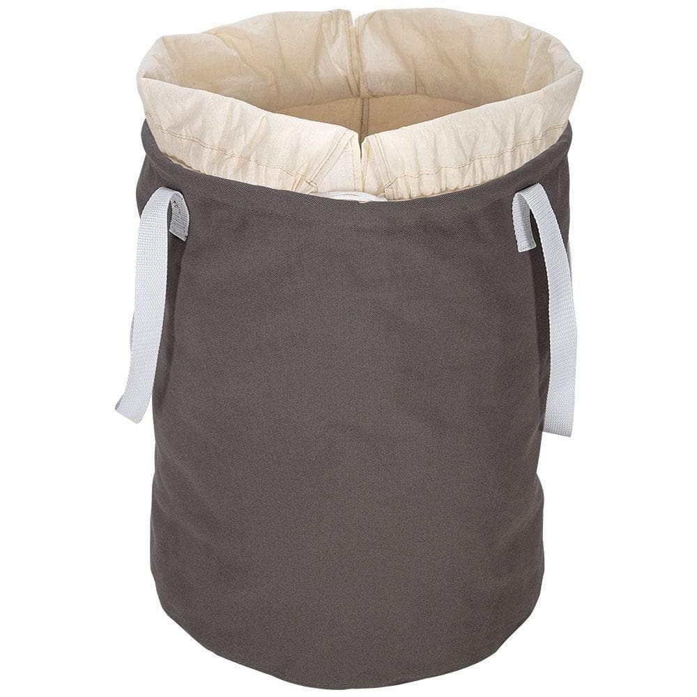 Cesto Organizador Tramontina Em Lona Cinza Escuro Com Fechamento à Corda 91751002