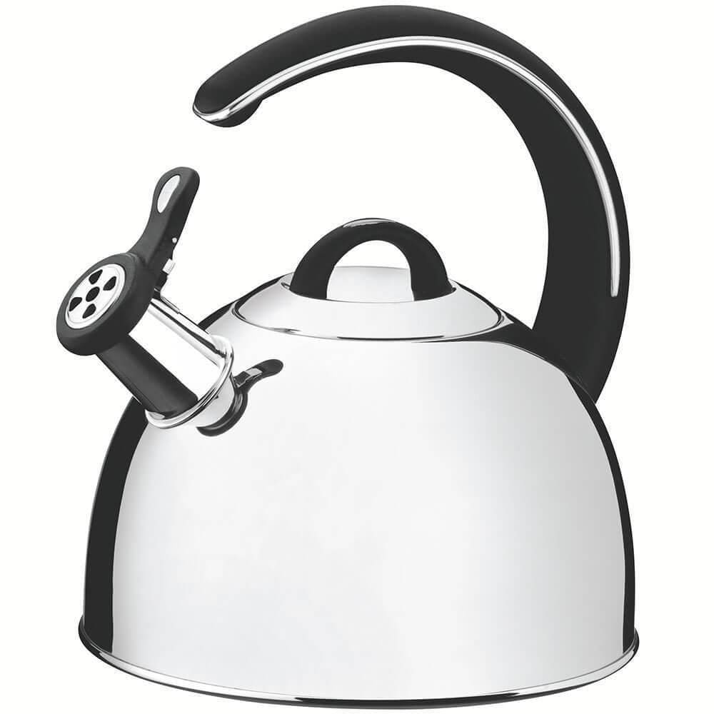 Chaleira Tramontina Com Apito Em Aço Inox Fundo Triplo Cabo Preto 3,3 L 61488213