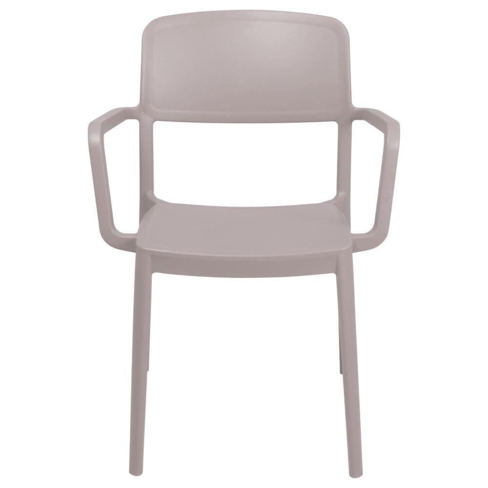 Cadeira Tramontina Marta Em Polipropileno Cor Camurça Com Braços 92095210