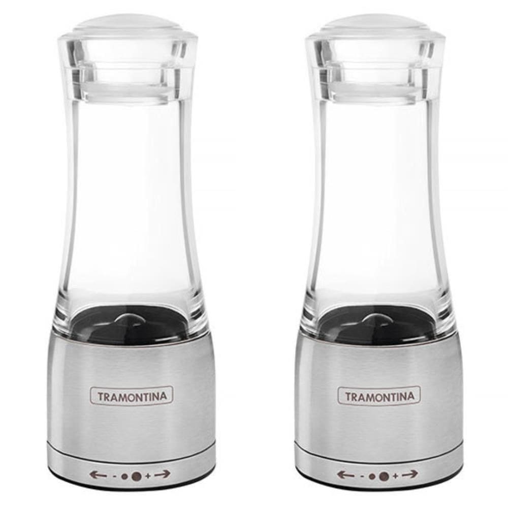 Moedor Aço Inox Acrílico Tramontina Para Sal E Pimenta 2 Unidades 61653000x2