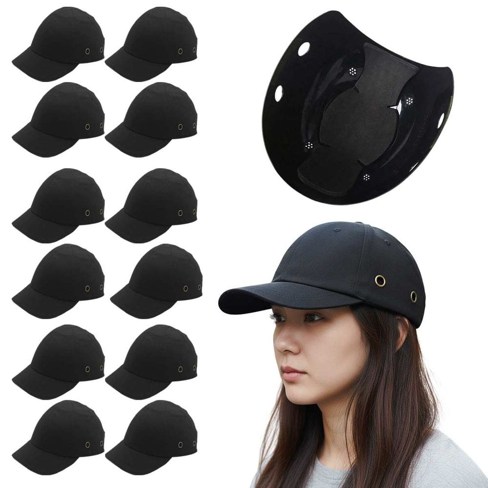 Bone com Capacete Kit 12 Uni EPI Obra Segurança do Trabalho Conserto Reparo Construçao Oficina Resistente Proteçao