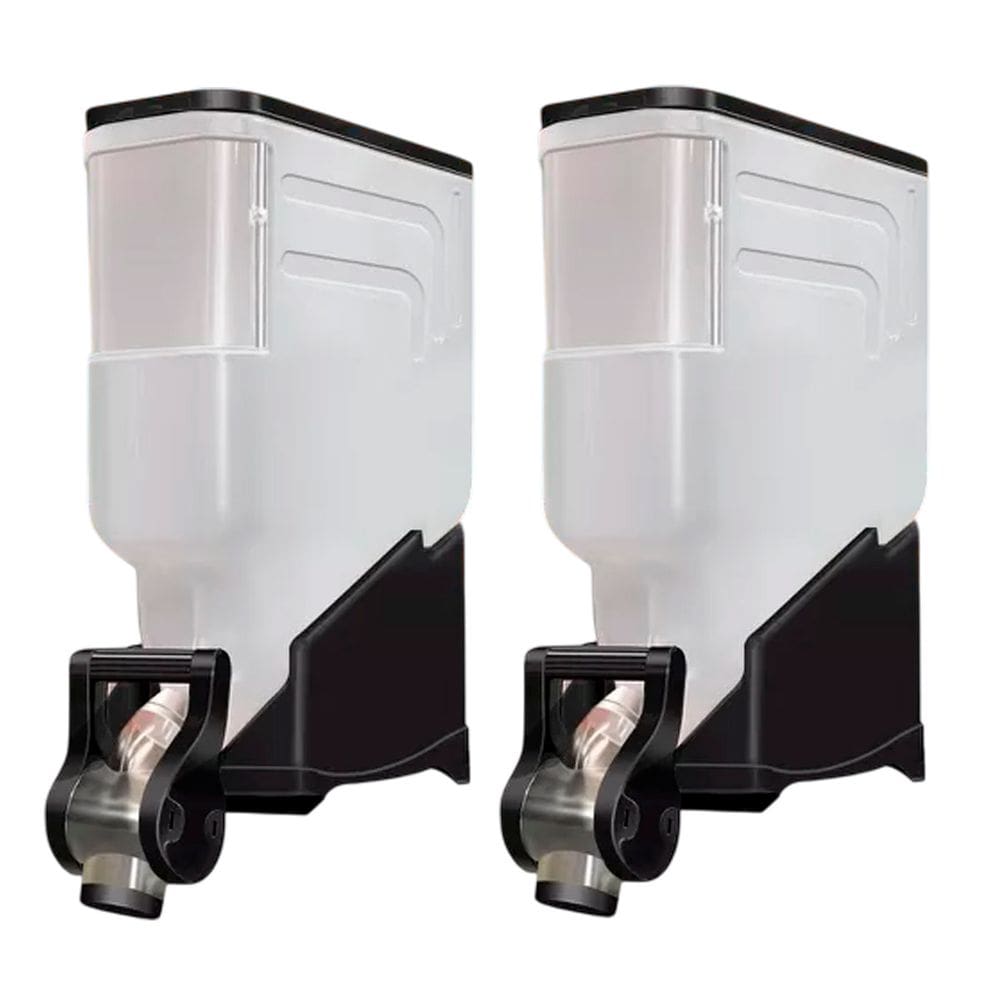 2 Módulos Dispenser Avulso 35 Litros ou 15 Kilos Armazenamento Ração Grão Cereais Preto Plast Penser