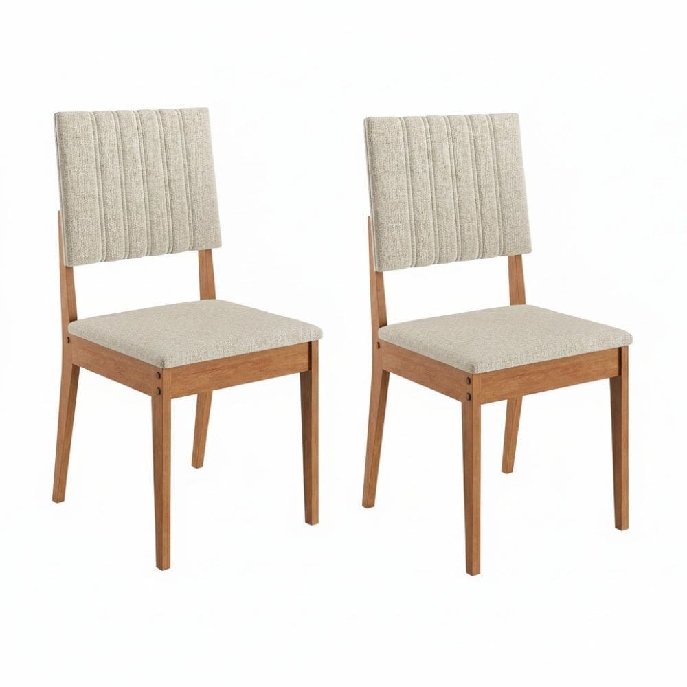 Conjunto 2 Cadeiras Estofados Milao Madetal