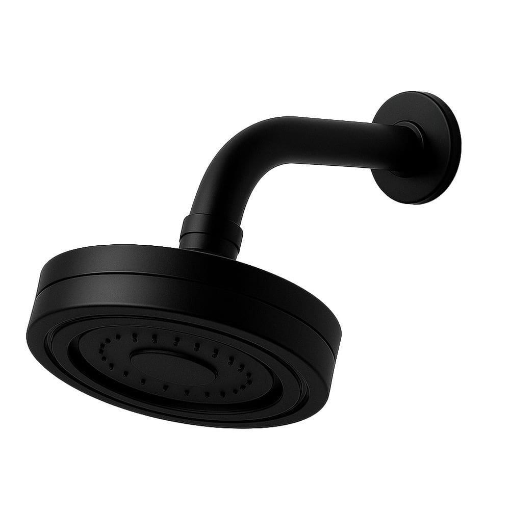 Ducha Chuveiro Redondo de ABS com Sistema Autolimpante Acabamento Black Matte DP9720P