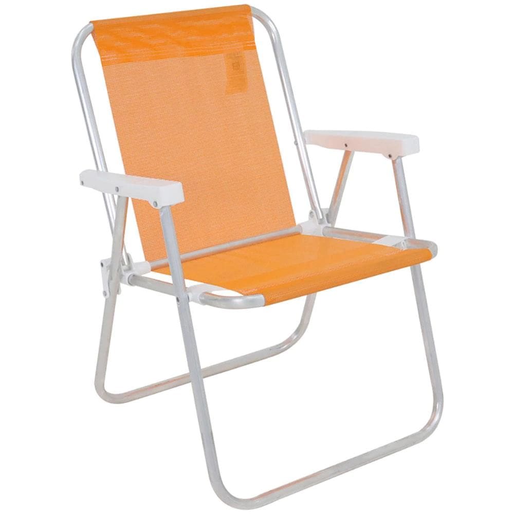 REEMBALADO: Cadeira Bel Lazy Em Alumínio E Sannet - Laranja