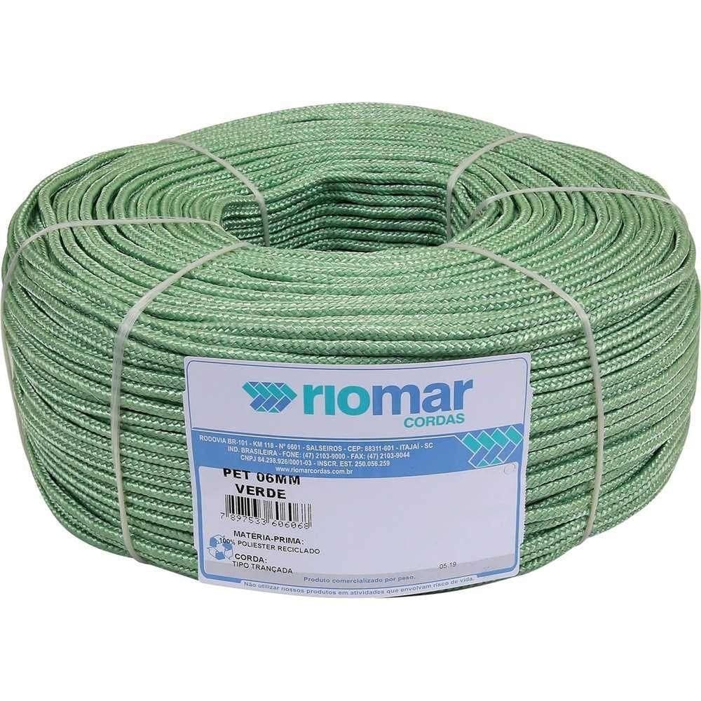 Corda Multifilamento Trançada, Verde, 6 Mm X 295 M, 45206031 Riomar