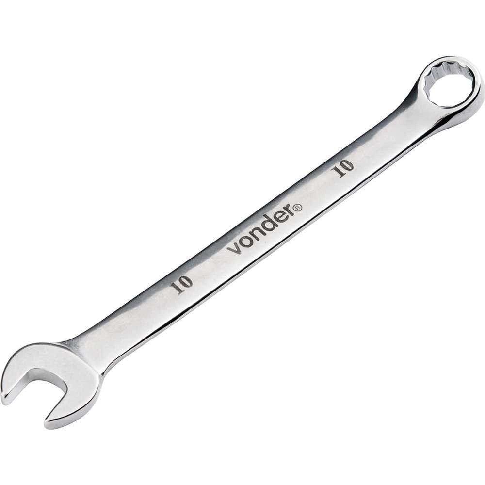 Chave Combinada 10 Mm, Aço Cromo Vanádio, Reta Cromada, Vonder Ostenvonder
