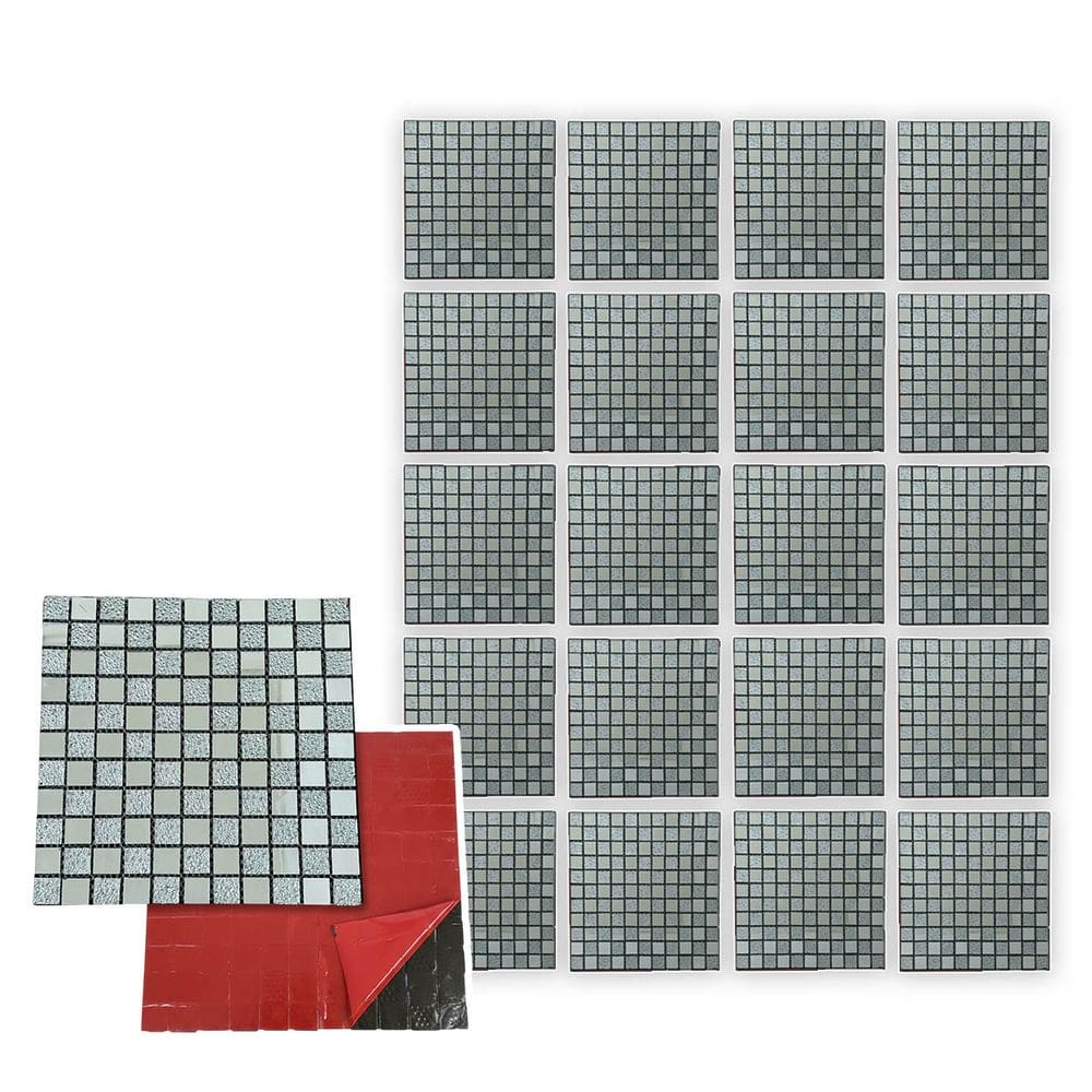 Pastilha De Vidro Adesiva Kit 20 Uni Parede Cozinha Banheiro Sala Decorativa Facil Aplicacao Moderna Requintado Reforma