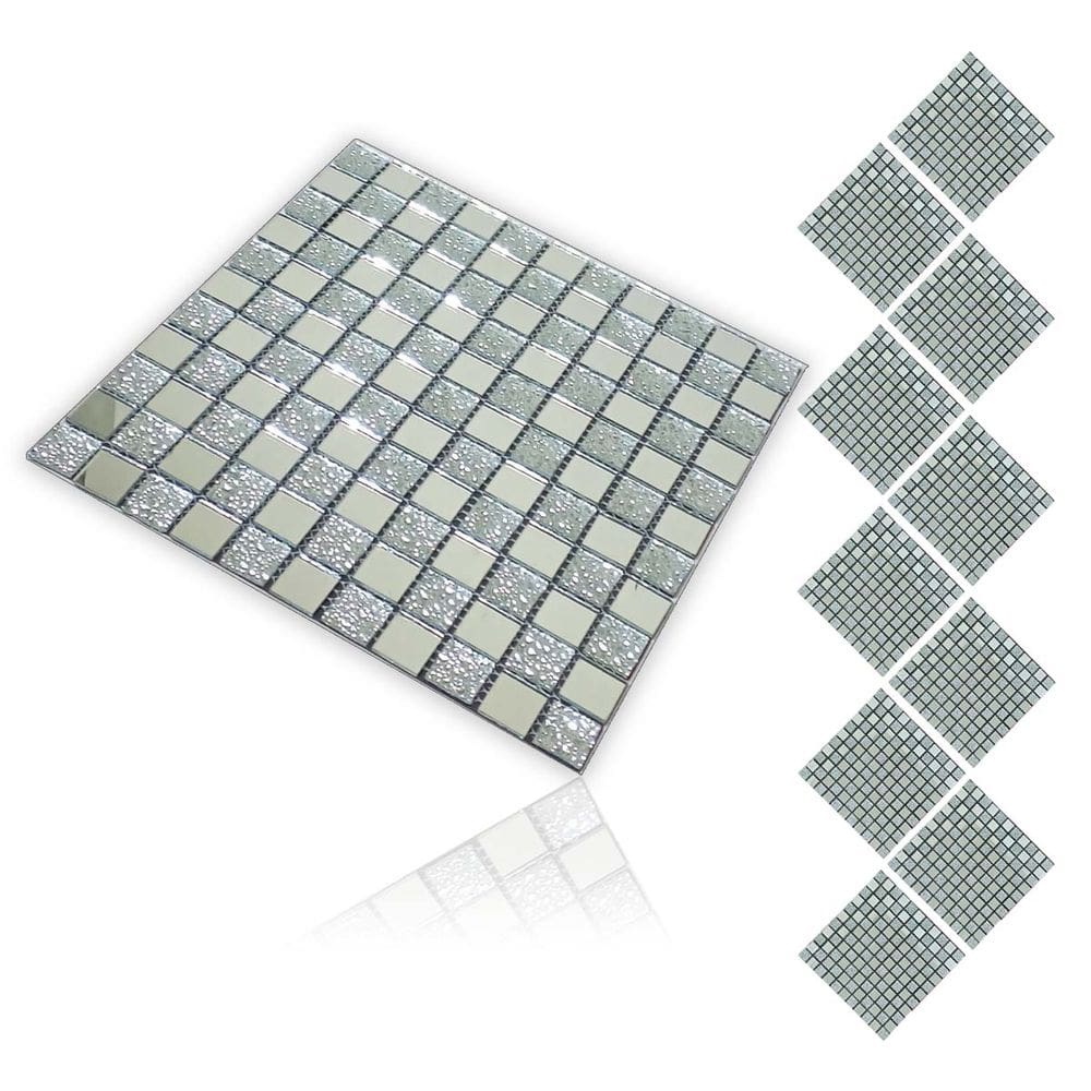 Pastilha De Vidro Adesiva Kit 10 Uni Parede Cozinha Banheiro Sala Decorativa Facil Aplicacao Moderna Requintado Reforma