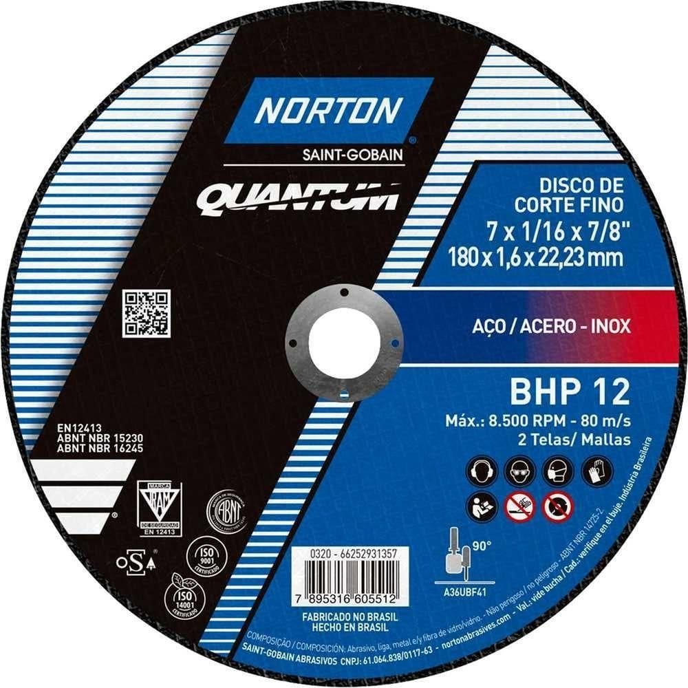 Disco De Corte, 178 Mm X 1,6 Mm X 22,23 Mm, Bhp 12 Norton Ostenvonder