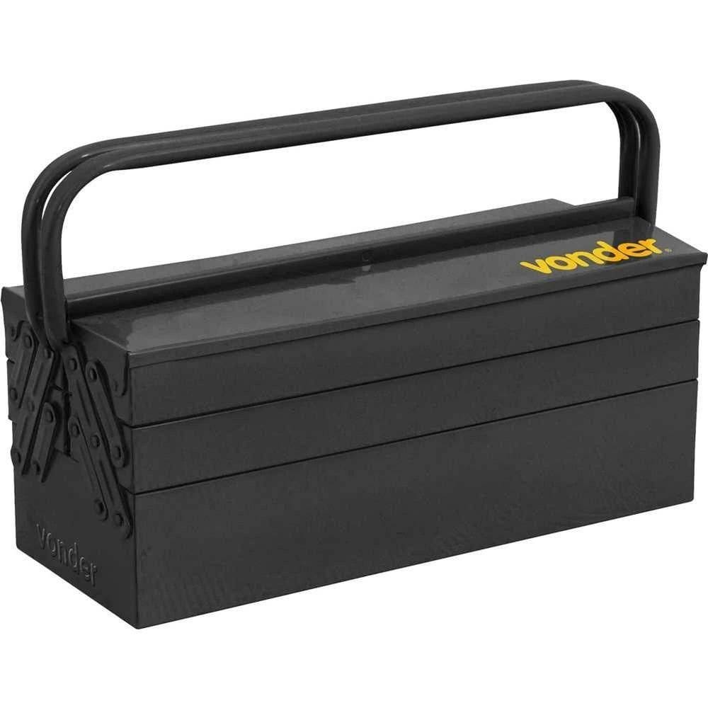 Caixa Metálica Sanfonada Para Ferramentas, Com 5 Gavetas, 50 Cm X 19 Cm X 20 Cm, Vonder