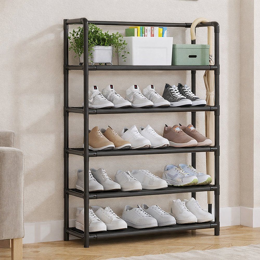 Estante Multiuso 5 Prateleiras de Metal - Preta