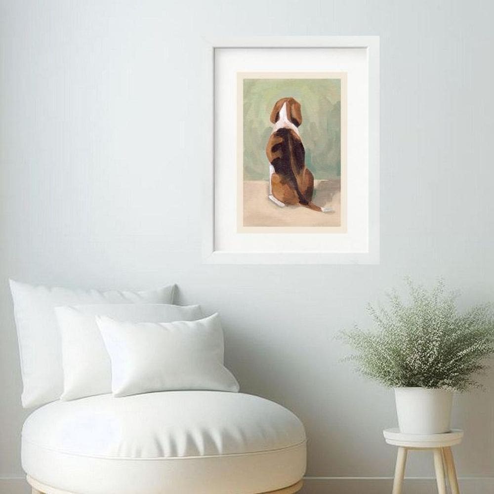 Quadro Efeito Pintura Beagle- 60X48Cm