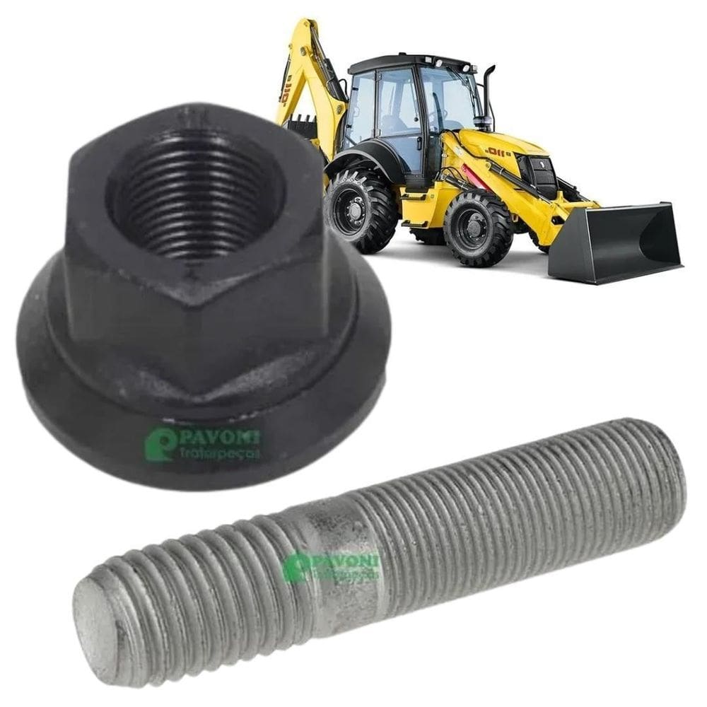 Prisioneiro + Porca Roda Retroescavadeira B90B B95B B110B