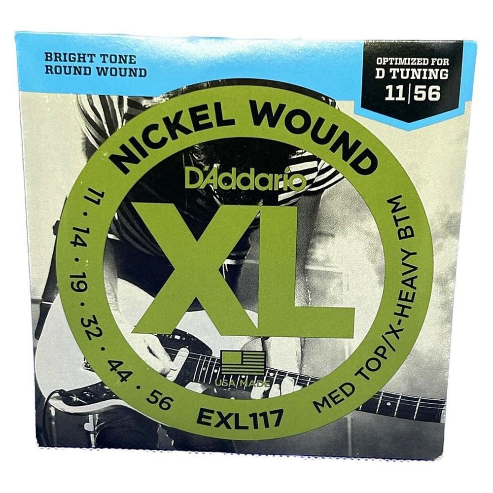 Encordoamento 011 Guitarra Nickel Wound D`Addario Exl117 Med