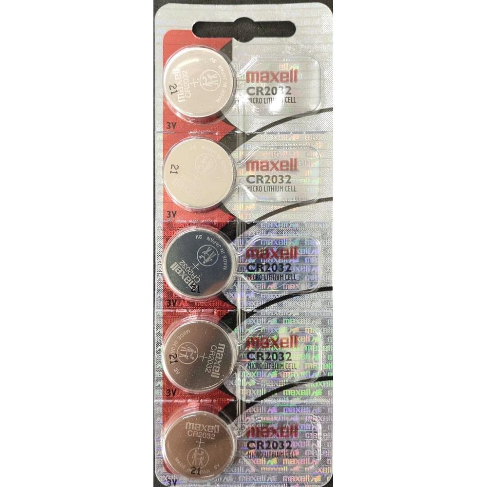 Kit Com 05 Cartelas De Bateria Cr2032 3V Maxell C/5 Unidades