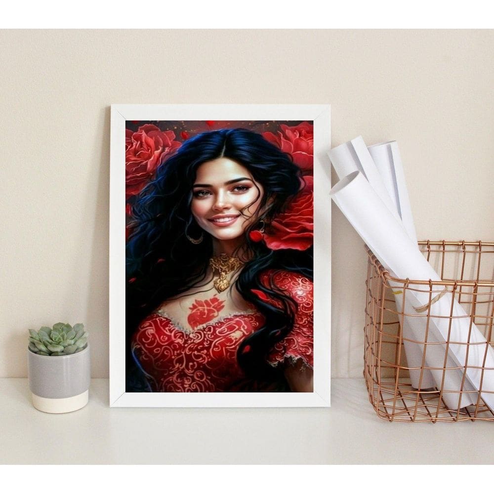 Quadro Pomba Gira Menina Do Cabaré 33X24Cm - Com Vidro