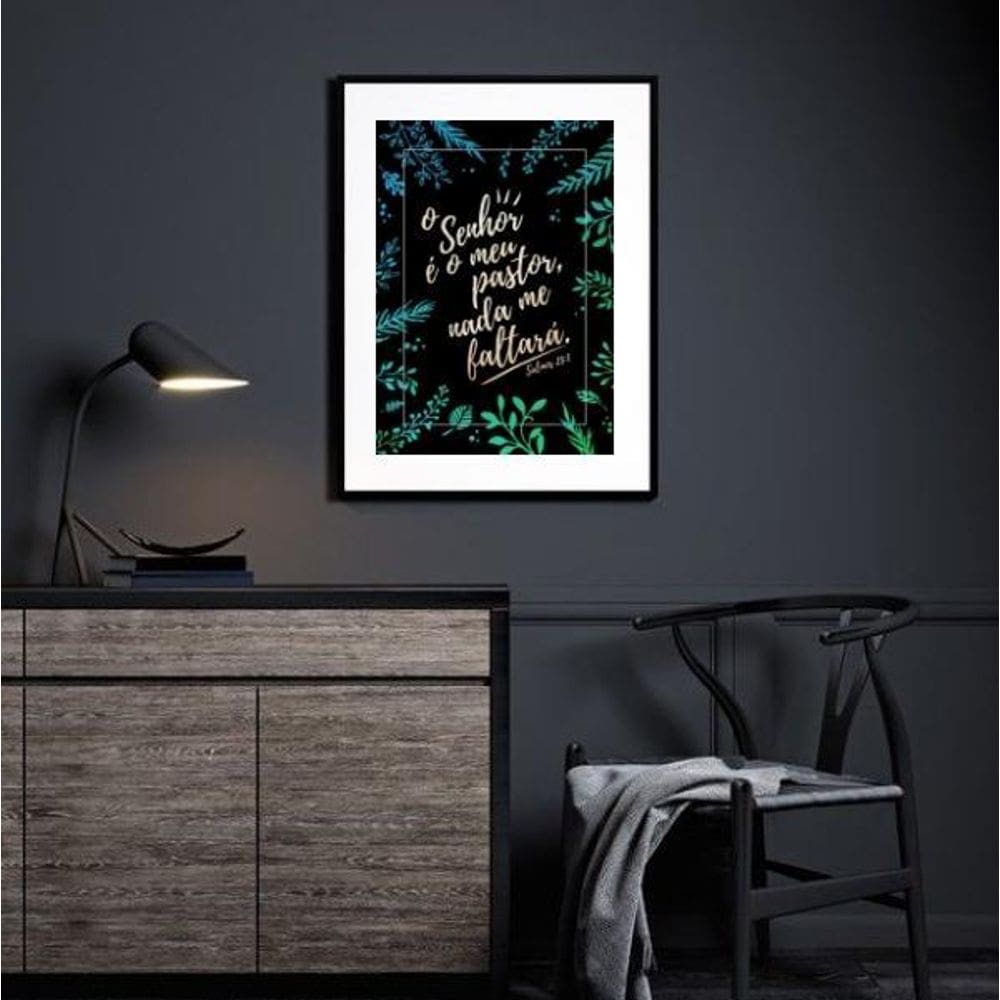 Quadro Salmo 23 - O Senhor É Meu Pastor - 60X48Cm