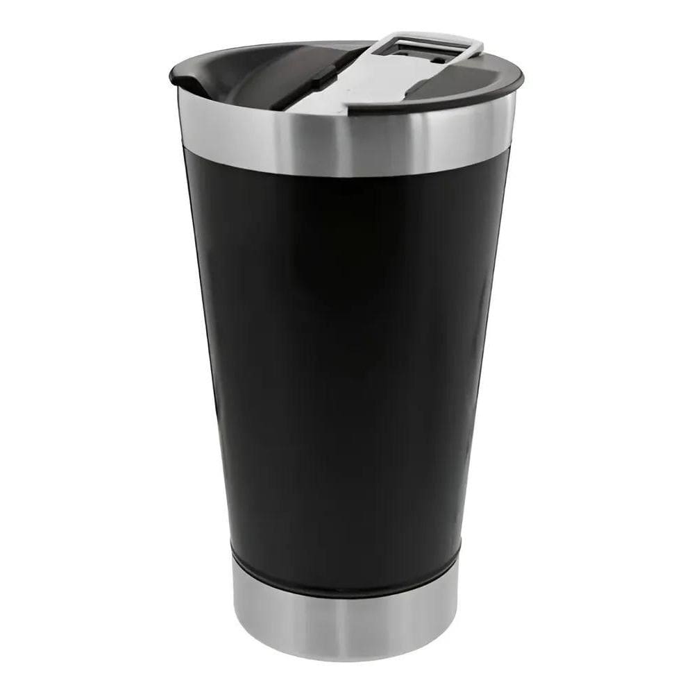 Copo Térmico Cerveja 473Ml Preto: Gelada Por Horas