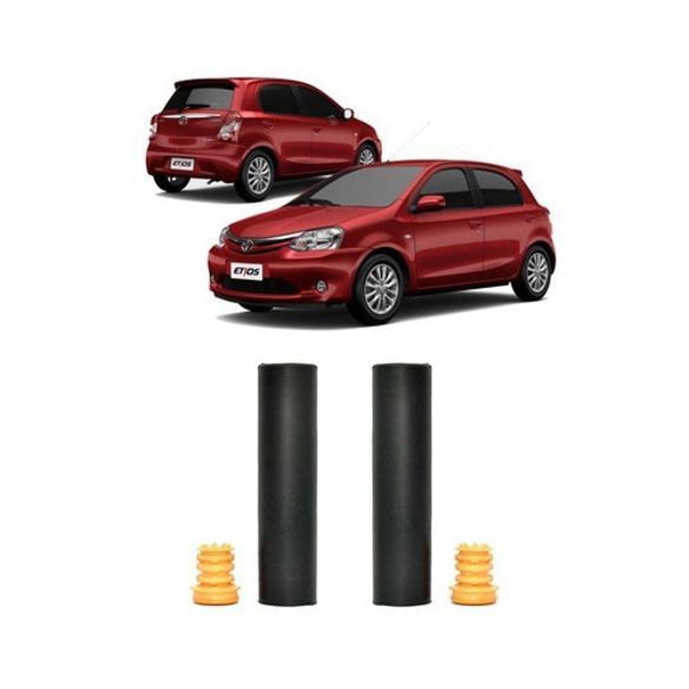 2 Coifa E Batente Traseiro Etios Hatch 2012 2013 2014 2015