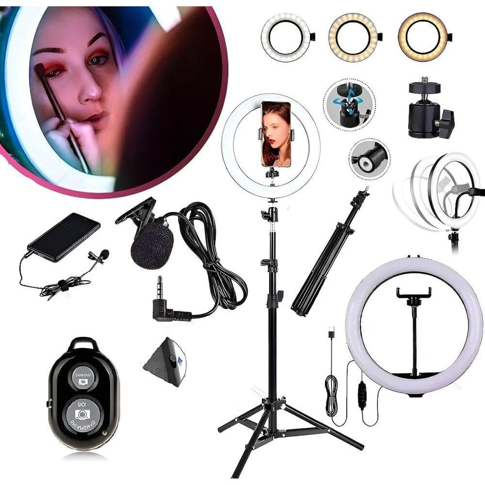 Ring Light Completo: Live, Foto & Vídeo