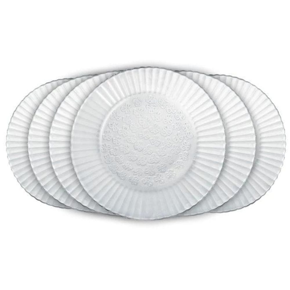 Jogo 12 Prato Vidro Fundo Primavera 22Cm Sopa Duralex Astral