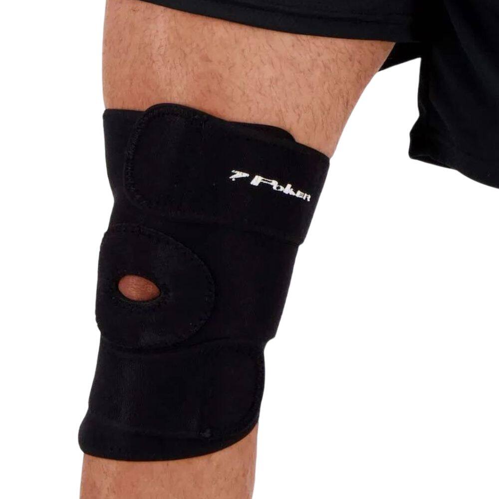Joelheira Unissex Neoprene Ultra Ajustável com Talas Poker 06475