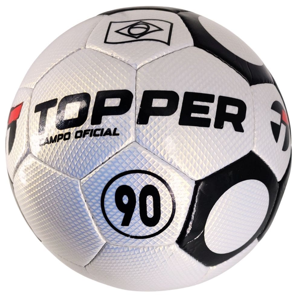 Bola De Futebol Campo Topper 90 Oficial Costurada à Mão