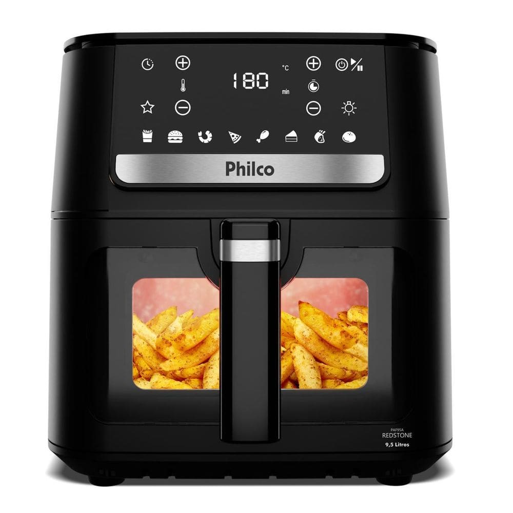Air Fryer Philco 9,5L Visor Glass Redstone 1800W PAF95A