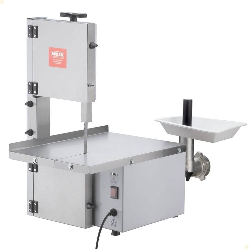 Serra Fita 1,51mts Malta Branca Mesa Inox Com Moedor Boca 5 Motor 1/3 Cv Bivolt 3101063