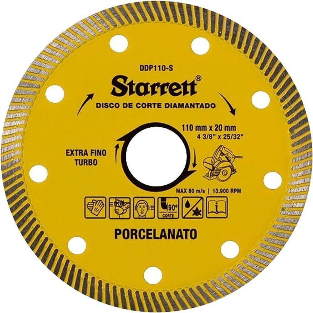Disco De Corte Diamantado, 110 Mm X 20 Mm, Extra Fino Turbo, Ddp110-s Starrett Ostenvonder