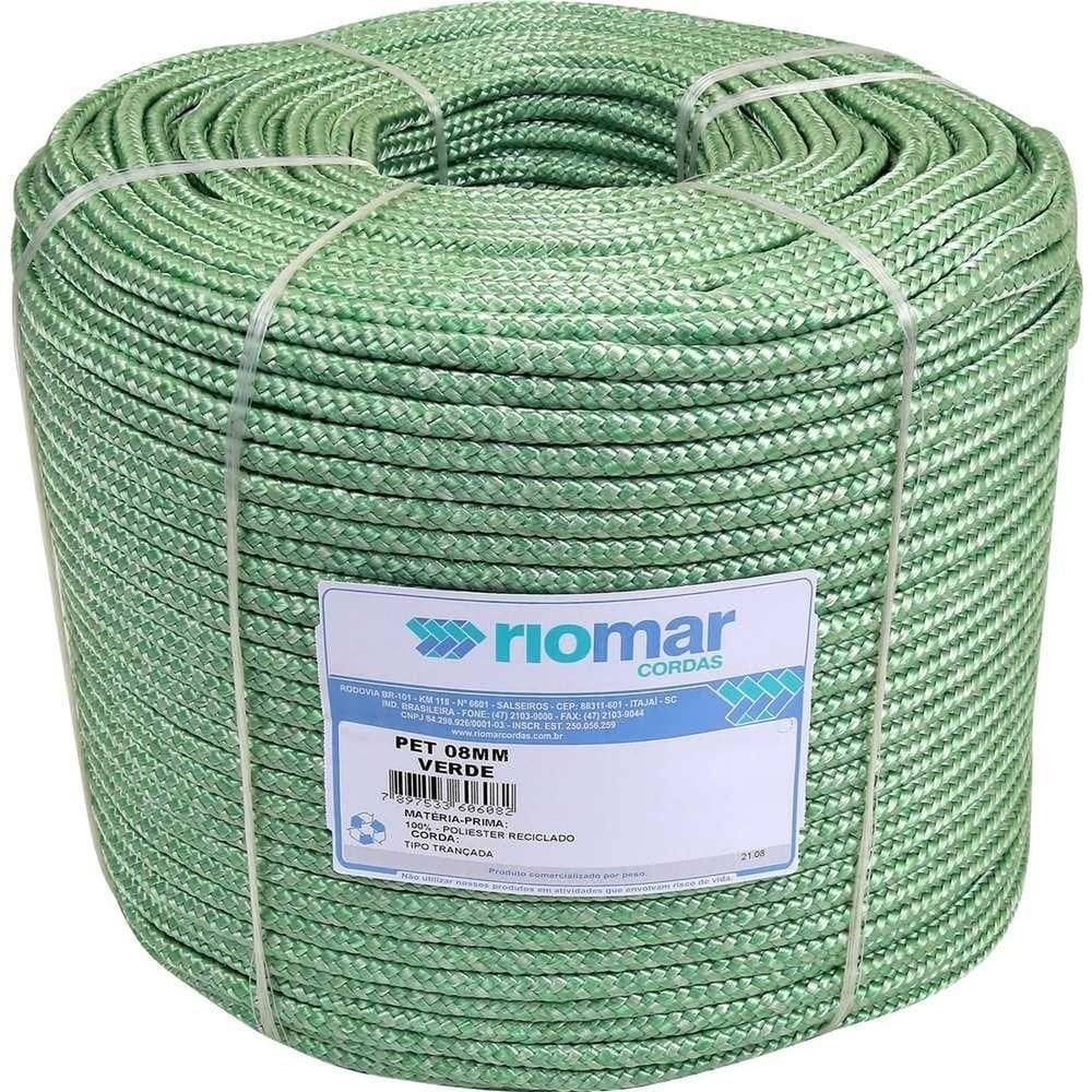 Corda Multifilamento Trançada, Verde, 8 Mm X 378 M, 45208031 Riomar