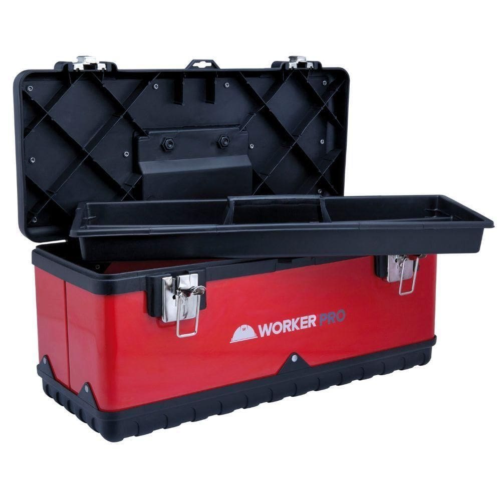 Caixa Metálica Para Ferramentas Baú 20`` Com Bandeja Worker