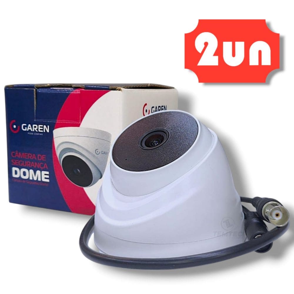 Kit 02 Câmera Segurança Dome Full Hd colorida à noite 2.8mm