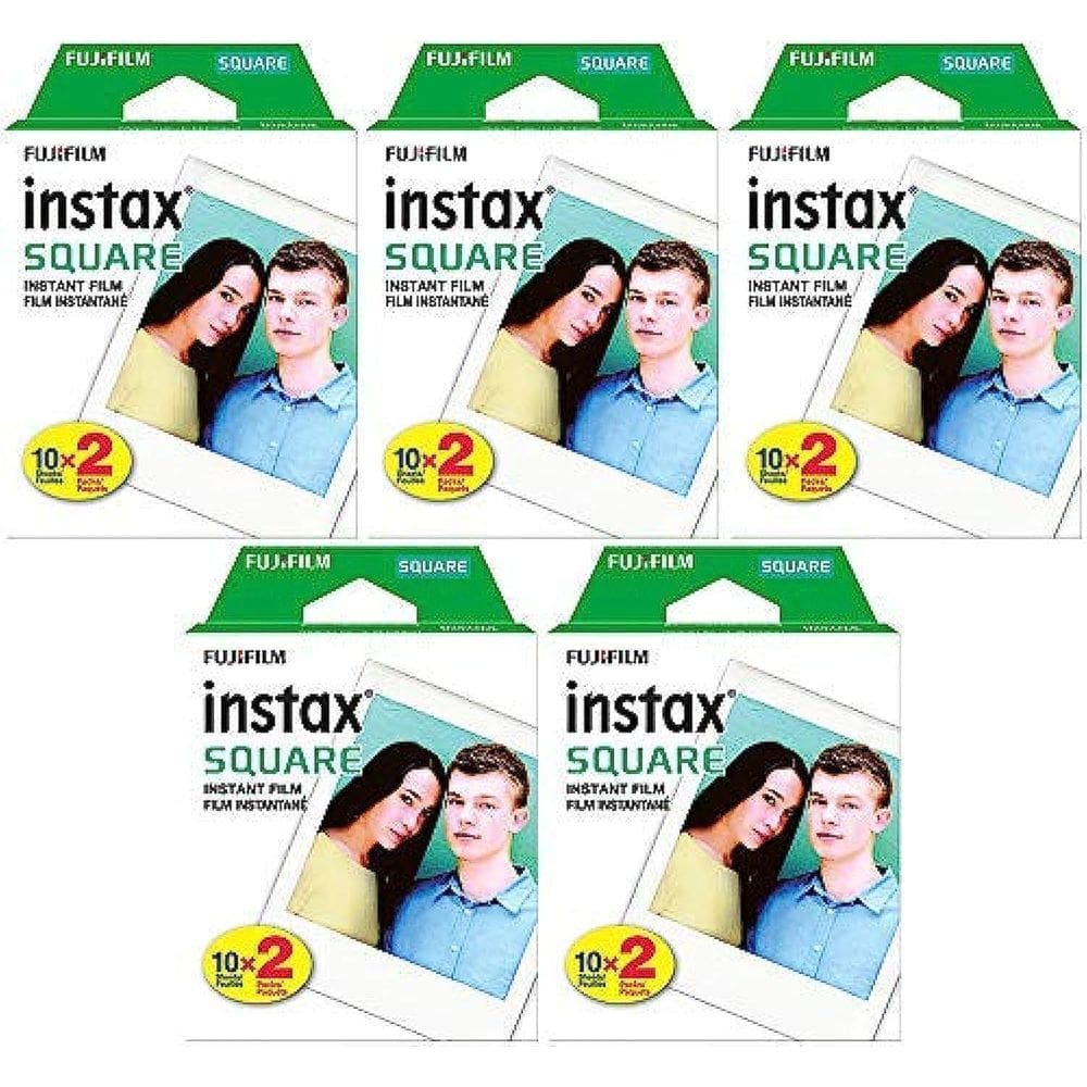 Pacote de 10 filmes instantâneos Fujifilm Square (100 exposições) para SQ1, SQ6 e SQ10