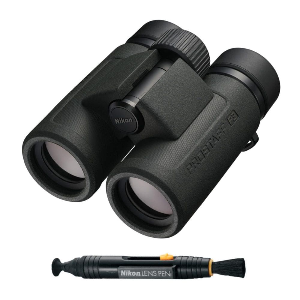 Binóculos Nikon Prostaff P3 10x30 com sistema de limpeza Lenspen