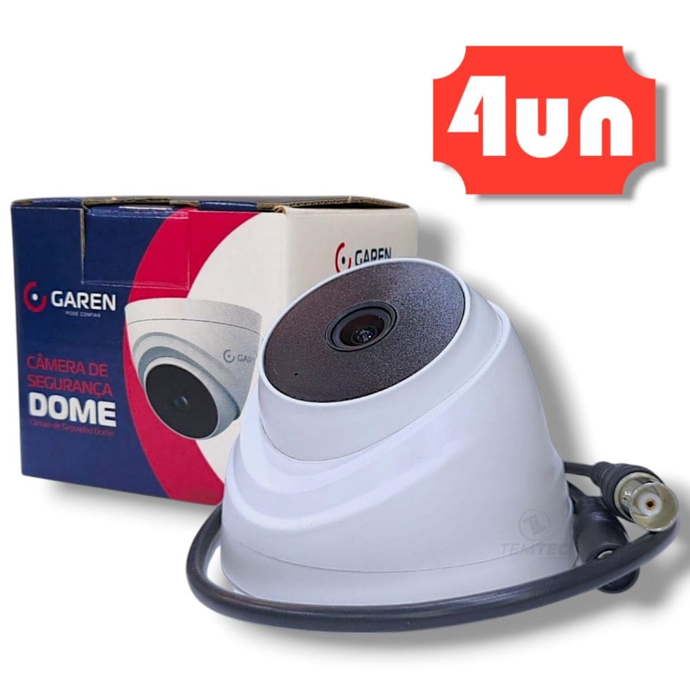 Kit 04 Câmera De Segurança Dome Full Hd Infravermelho 2.8mm