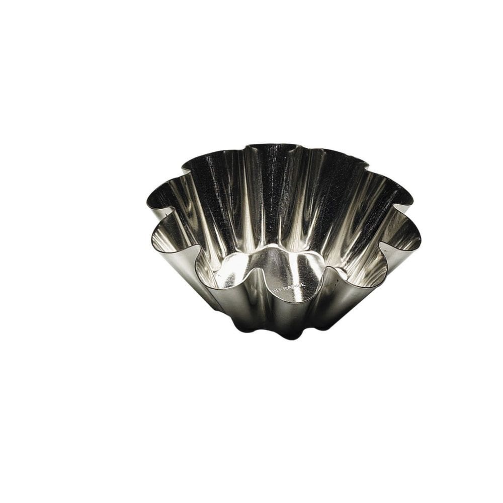 Molde de brioche canelado Browne Foodservice banhado a estanho de 7 cm