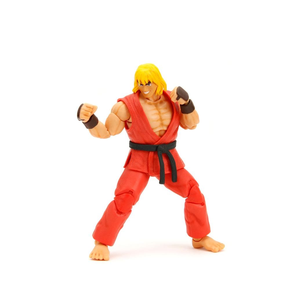Boneco de ação Jada Street Fighter II 6 Ken com 15 cm de altura e 13 anos ou mais