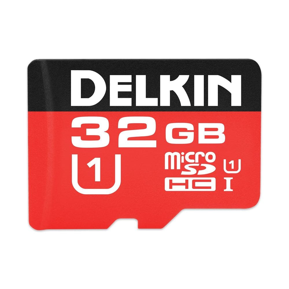 Cartão de memória Delkin 32GB microSDHC 500X UHS-I (U1) com adaptador